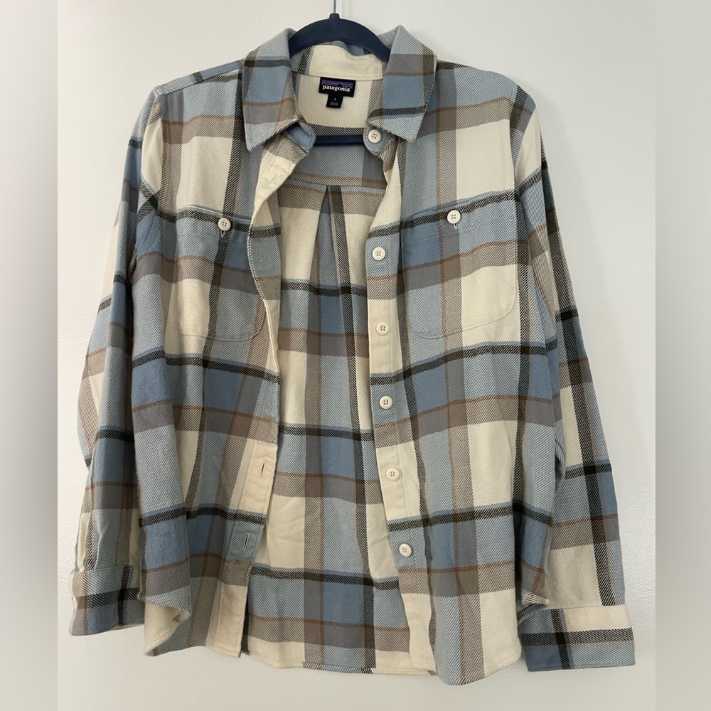 Patagonia Fjord Flannel Long Sleeve Button Down Shirt Women Small